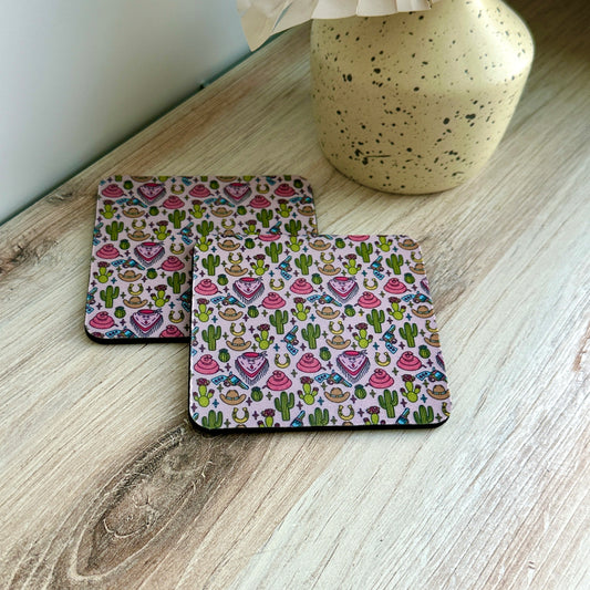 Wild West Fabric Coasters