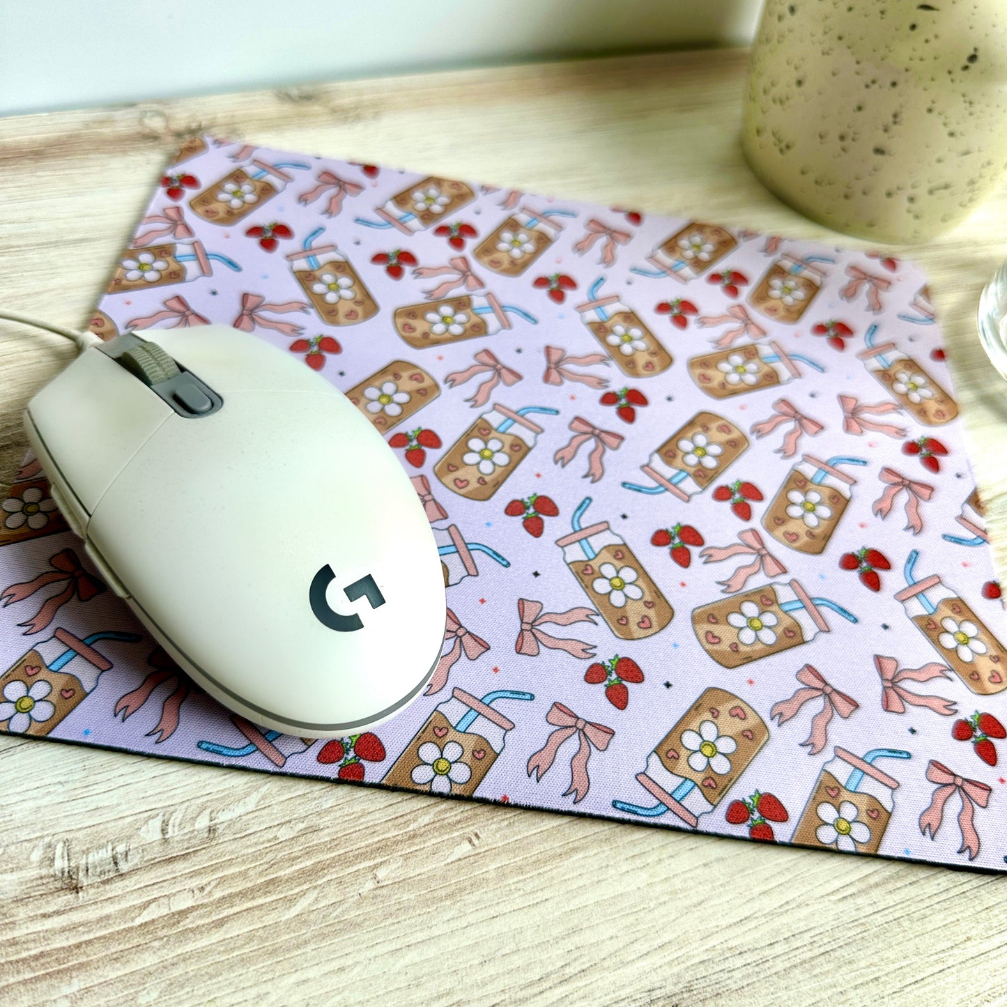 Iced Coffee Coquette Mousepad