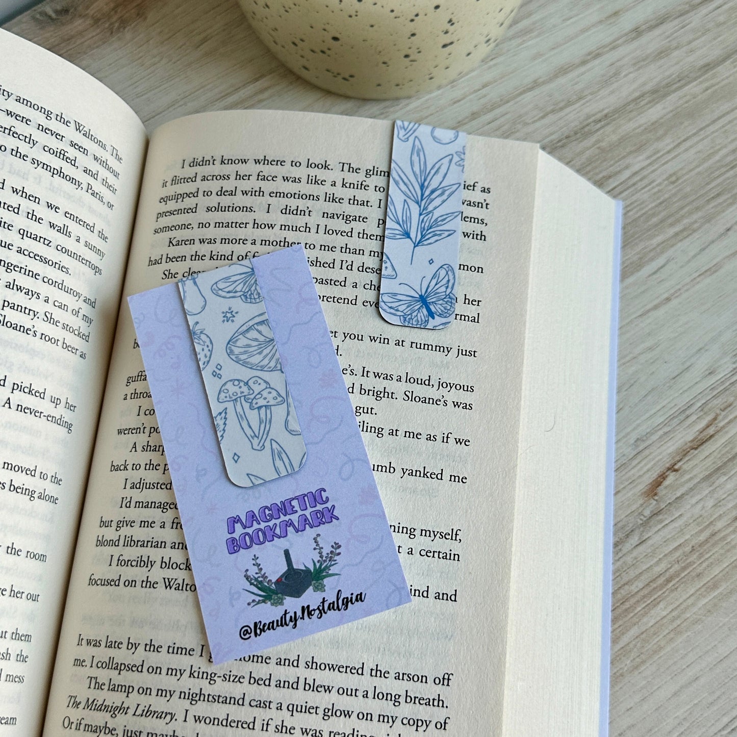 Mushroom Doodles Magnetic Bookmark