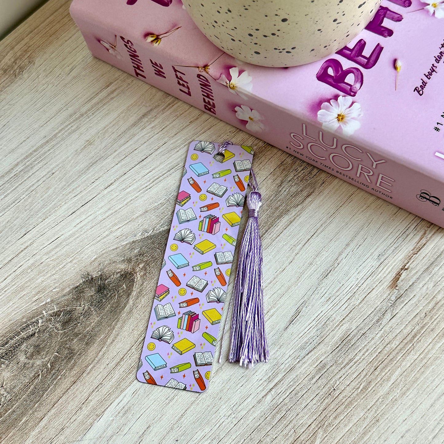 Books & Smileys Metal Bookmark