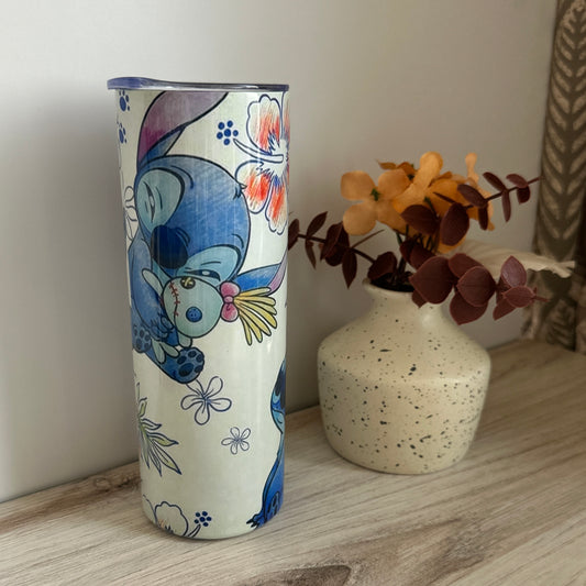 Watercolor Stitch Metal Tumbler