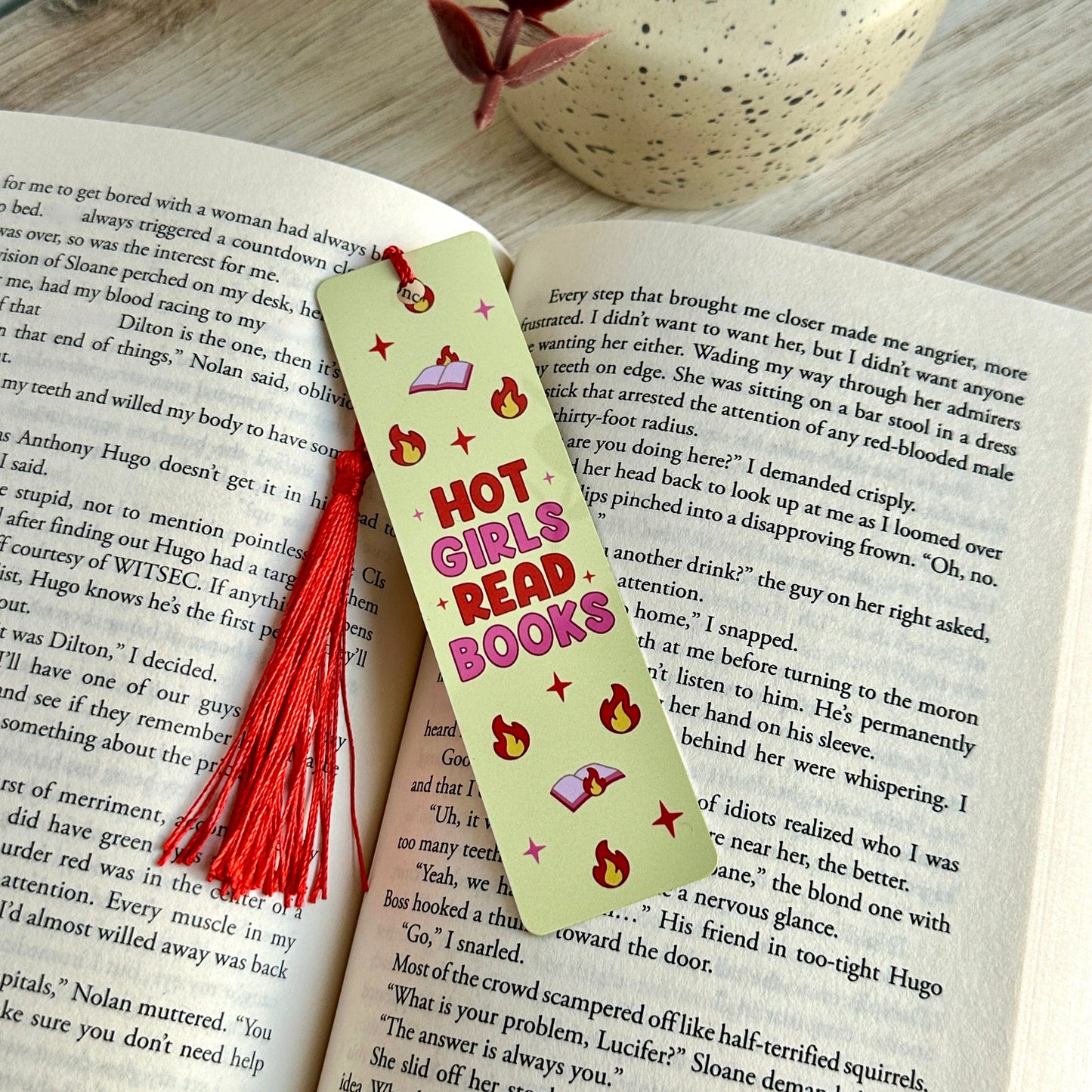 Hot Girls Read Books Metal Bookmark