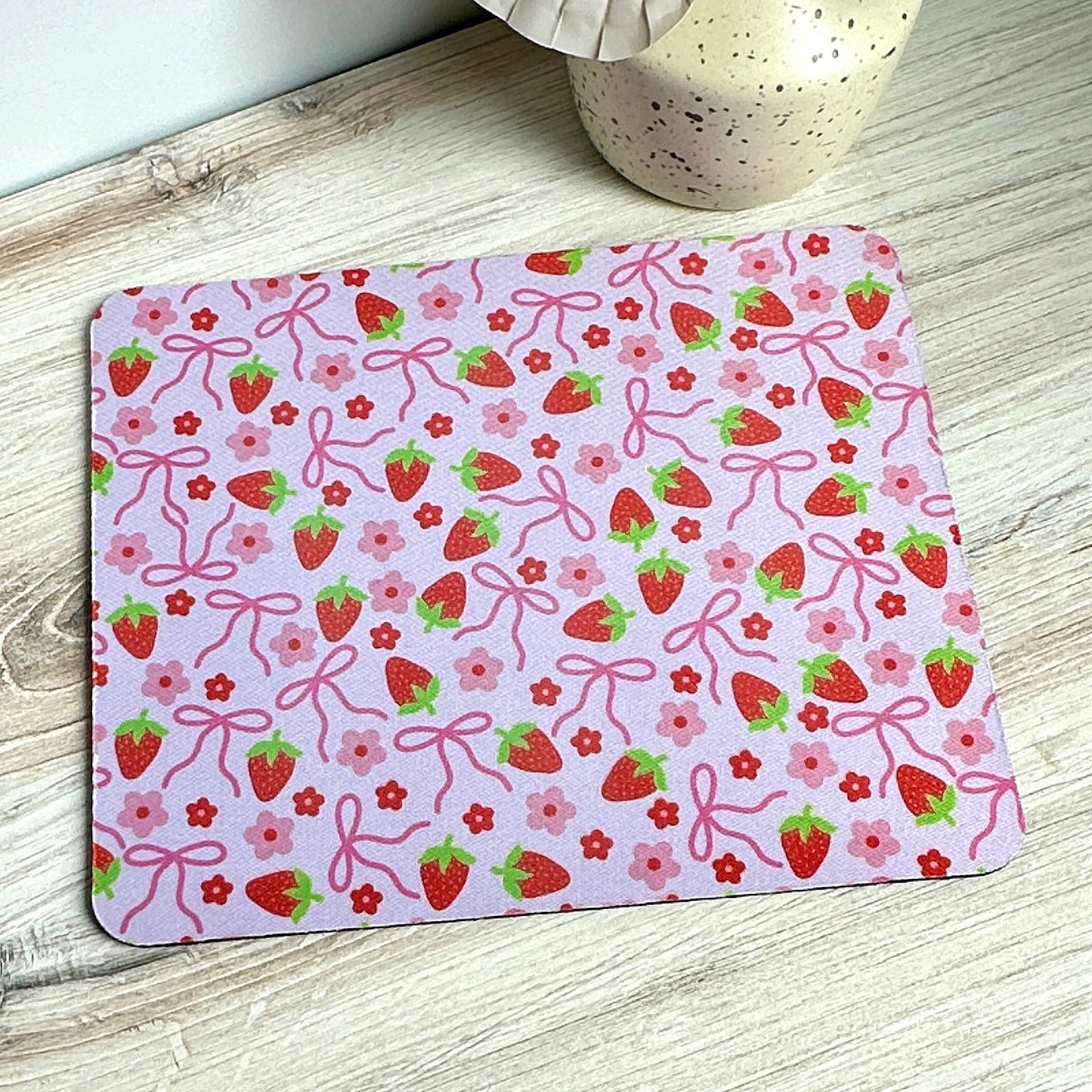 Strawberry Coquette Mousepad