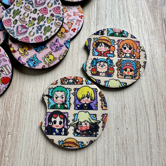 One Piece Anime Car Coasters