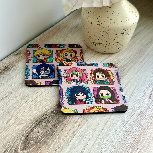 Demon Slayer Anime Fabric Coasters