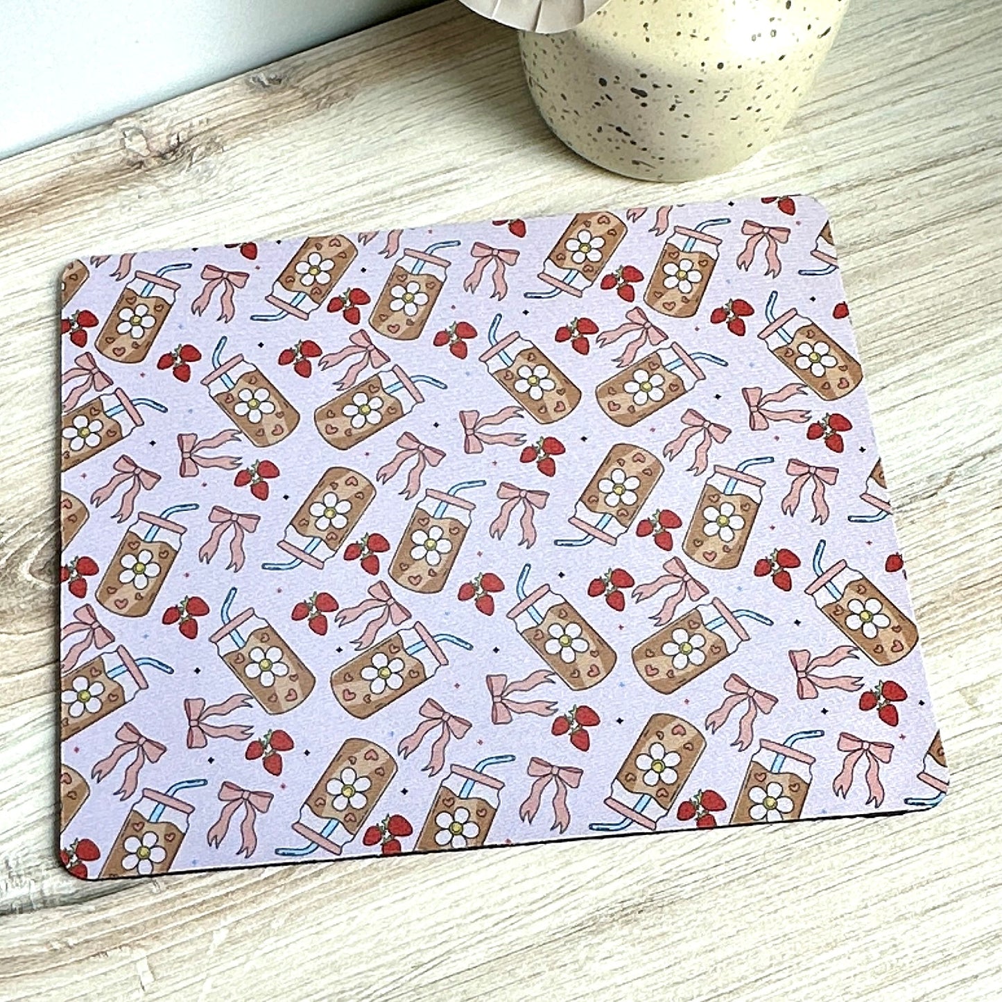 Iced Coffee Coquette Mousepad