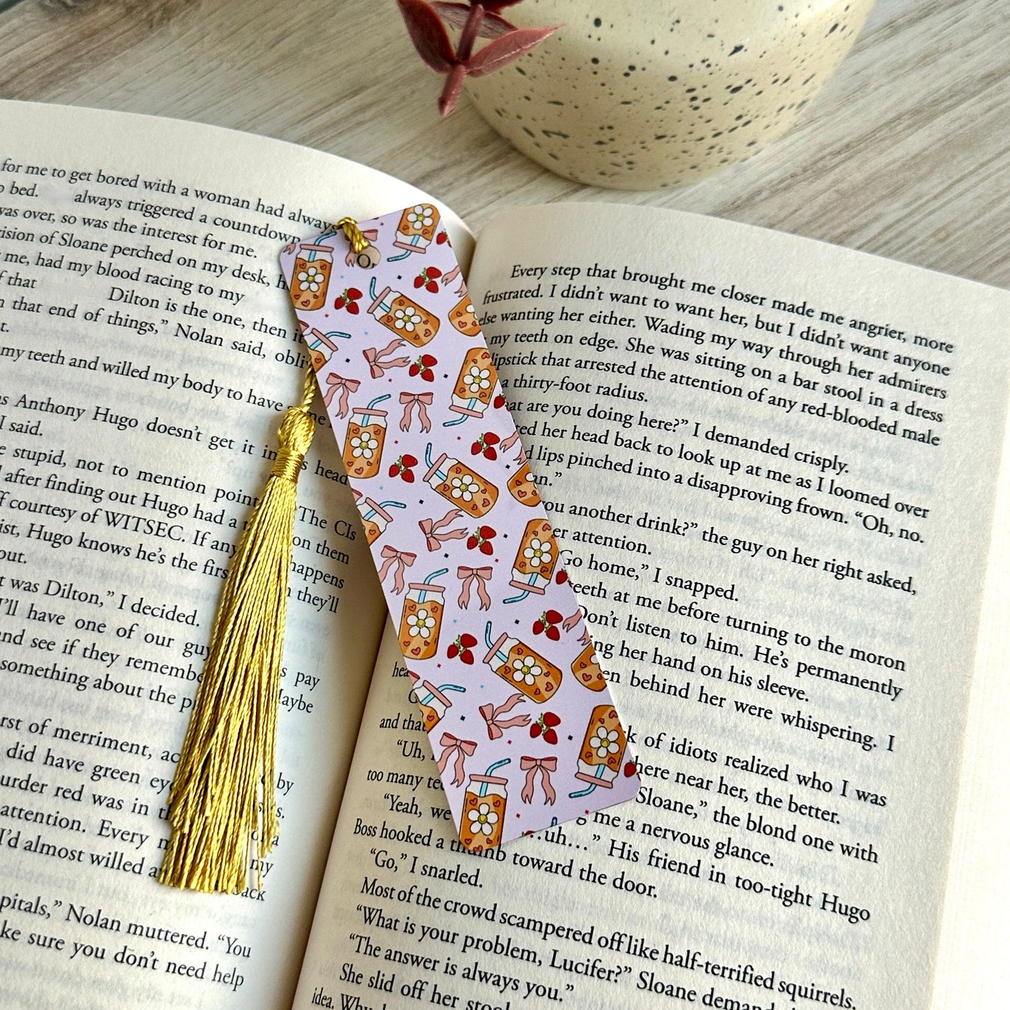 Iced Coffee Coquette Metal Bookmark