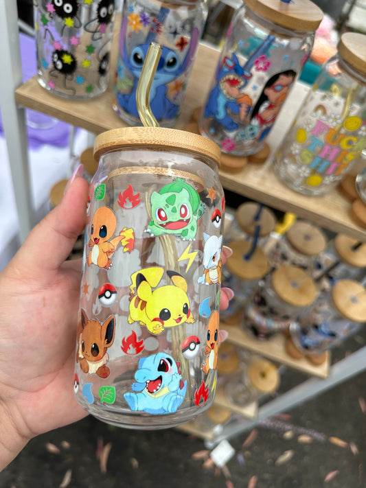 Poke Babies Glass Cup