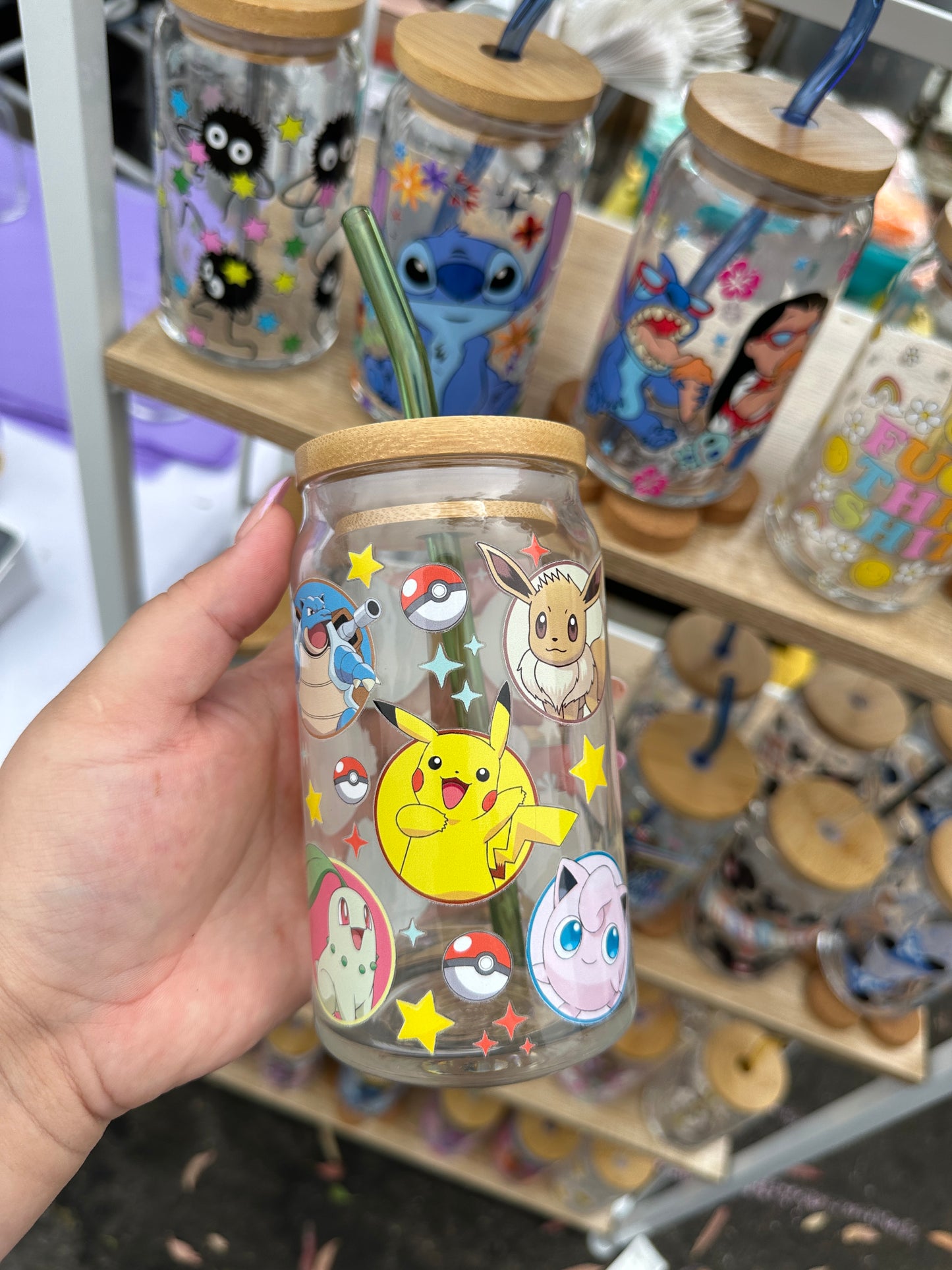 Poke rounds Glass Cup